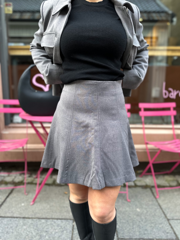 Dena Skirt - Grey Melange - Image 1