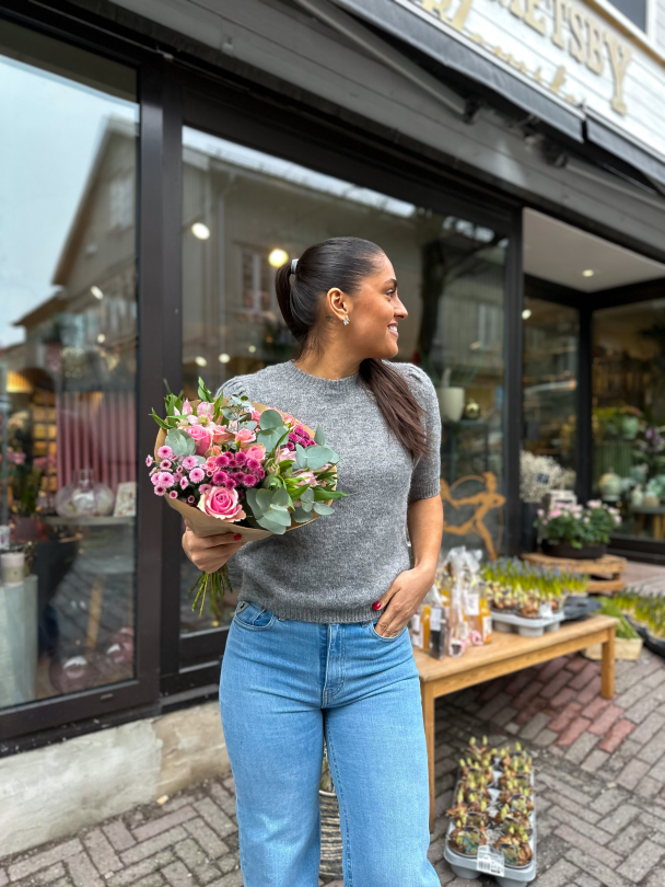 Anne Knit Pullover - Light Grey Melange - Image 3