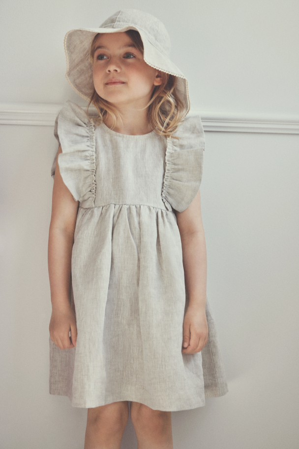 Dress SS Linen - Antique White - Image 4