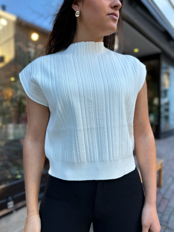 Sylvie Funnel Top - Off White  - Image 1