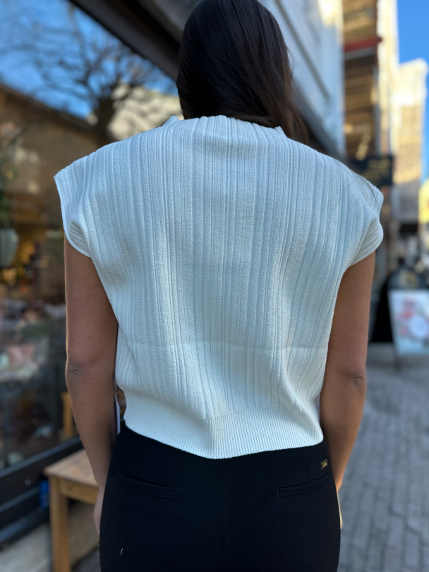 Sylvie Funnel Top - Off White  - Image 2