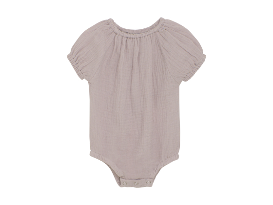 Romper SS Muslin, Cloud Gray - Huttelihut