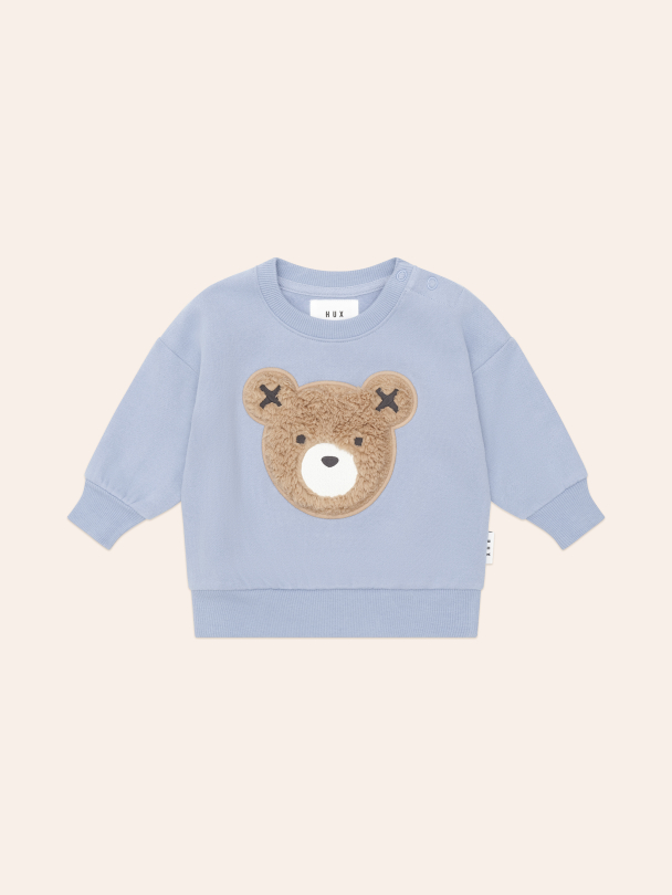 Furry Huxbear Sweatshirt - Stone Blue - Image 1