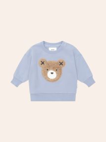HUXBABY | Furry Huxbear Sweatshirt - Stone Blue
