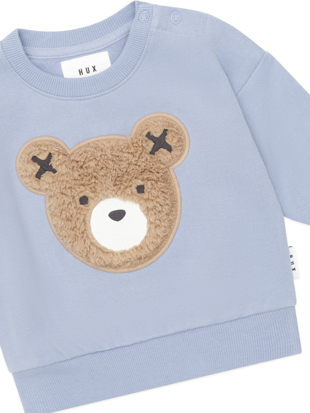 Furry Huxbear Sweatshirt - Stone Blue - Image 3