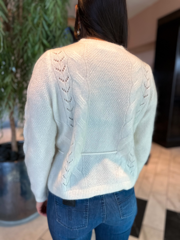 Vera Knit Belt Cardigan - Snow White  - Image 2