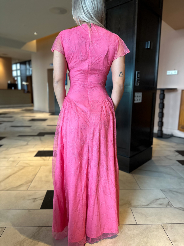 Lace Maxi Dress - Chateau Rose  - Image 2