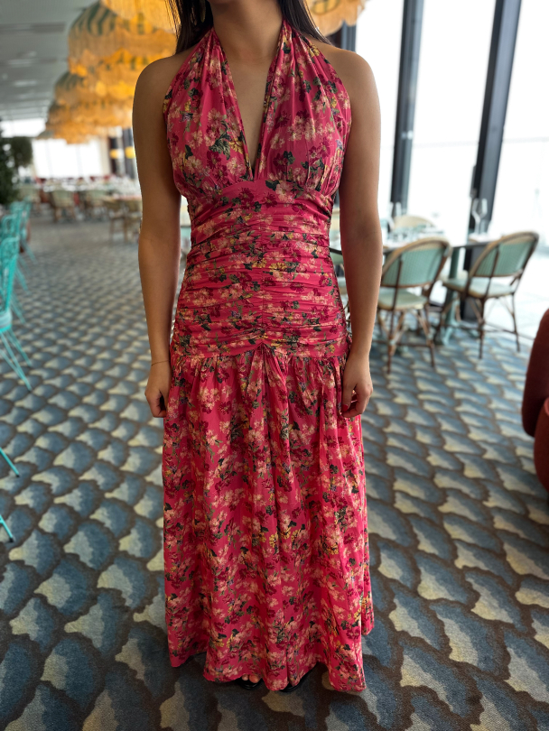 Cotton Party Halterneck Dress - Crush  - Image 1