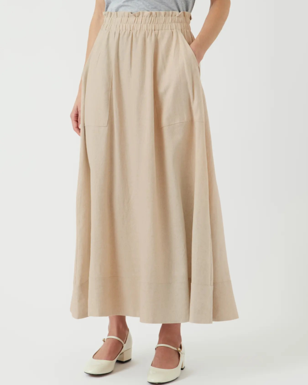 Flaxy Ankle Skirt - Birch