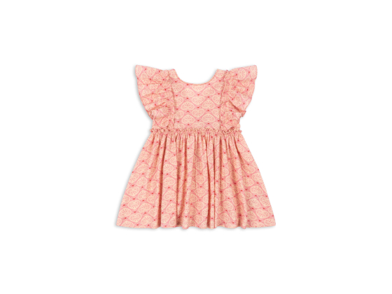 Ava Bow Dress, Lacy Pink - Konges Sløjd