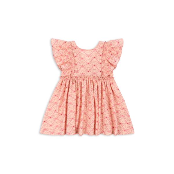 Ava Bow Dress, Lacy Pink - Konges Sløjd