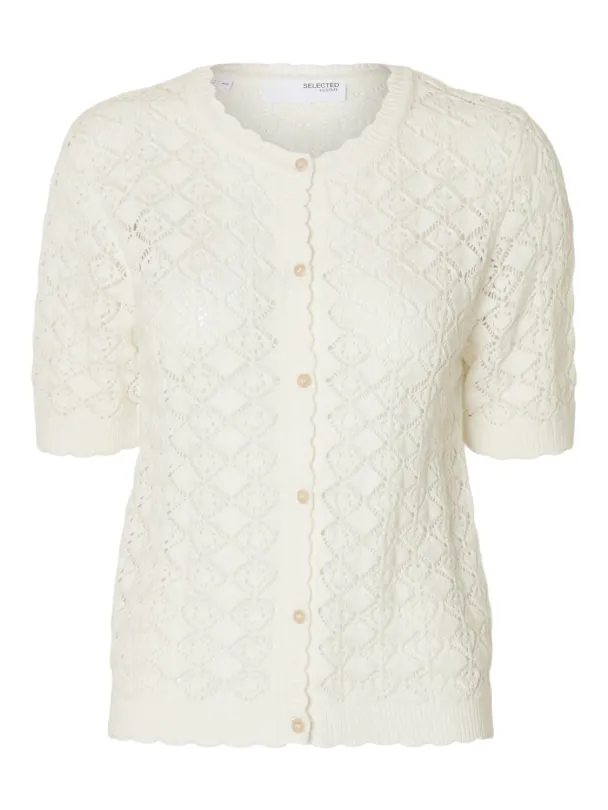 Sofia 2/4 Knit Cardigan - Snow White