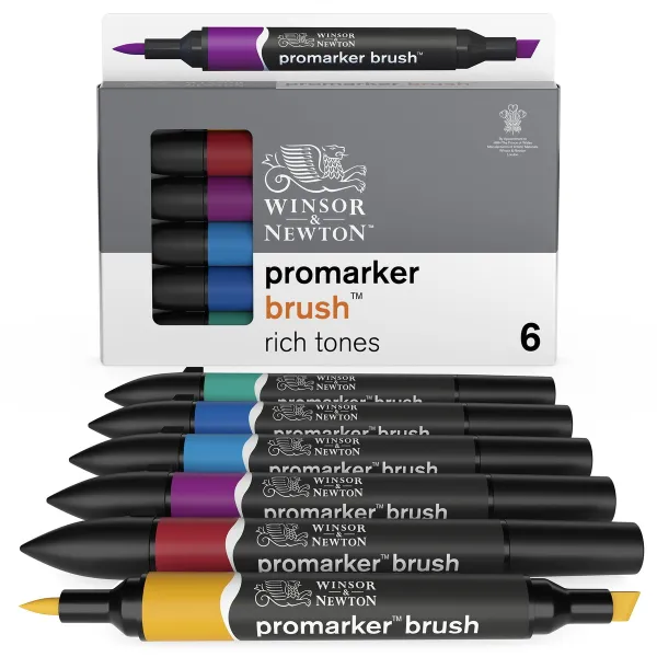  W&N Promarker Brush 6xRich T. Set