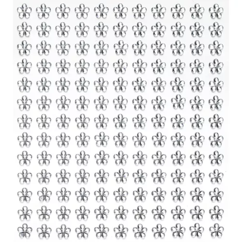  Rhinestone stickers blomster krystall – 286 krystallignende blomster. Ø8 mm