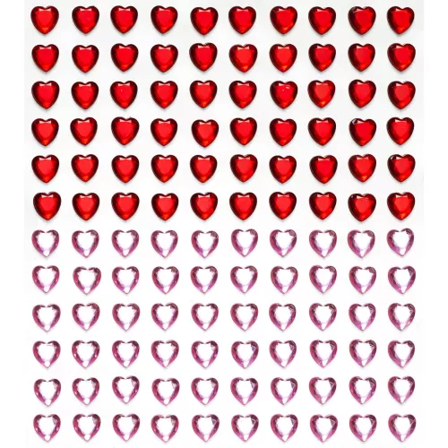  Rhinestone stickers hjerte 