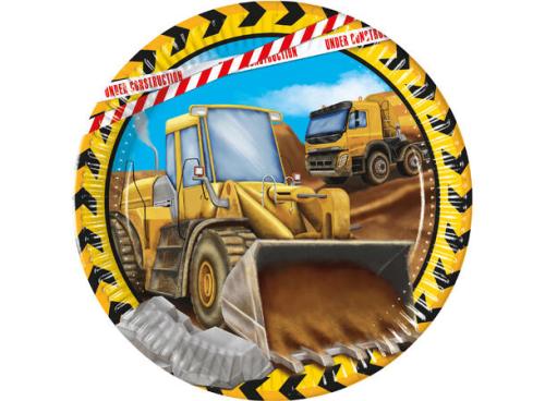 Papptallerken CONSTRUCTION 23 cm