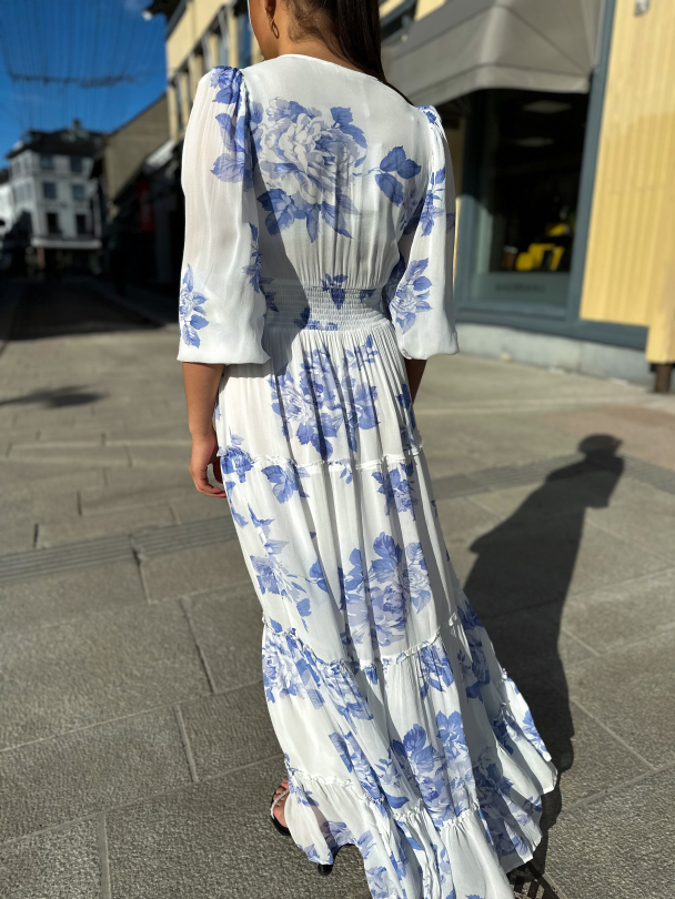 Noor Maxi Dress - Floral Blue  - Image 3