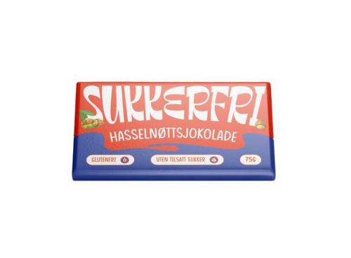 Sukkerfri HASSELNØTTSJOKOLADE 75g