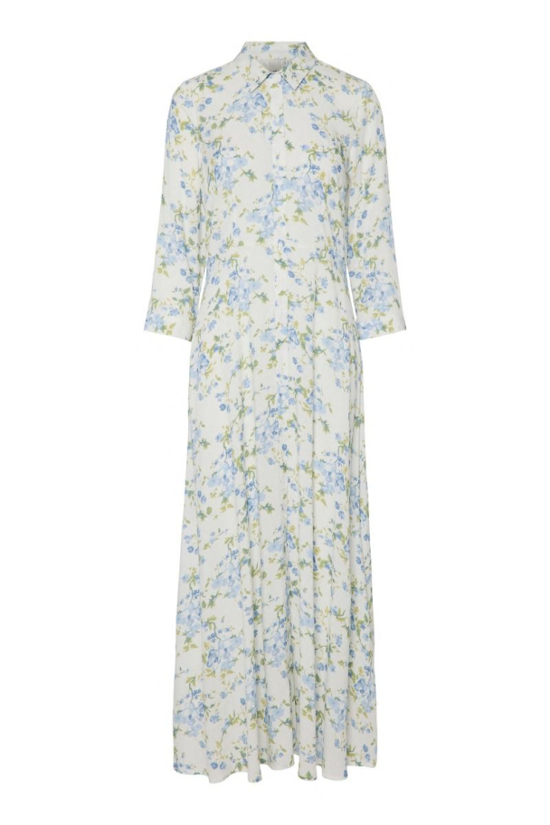 Savanna Long Shirt Dress - Star White/Sumelli
