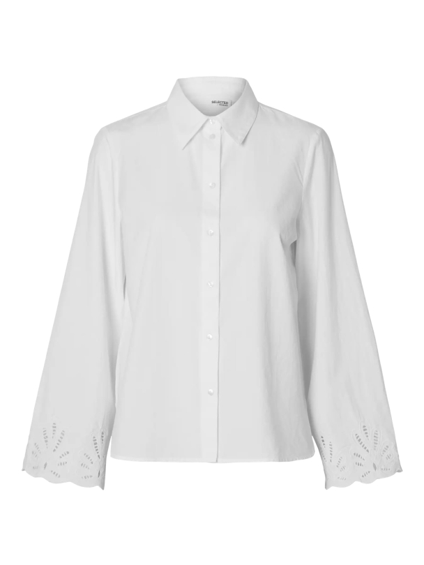 Dahlia Broderi Shirt - Bright White