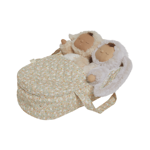 Dinkum Dolls Quilted Carry Cot - Garden Floral - Image 3