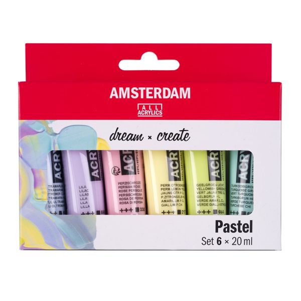 Amsterdam Standard Akryl 20ml – Sett 6 Pastels