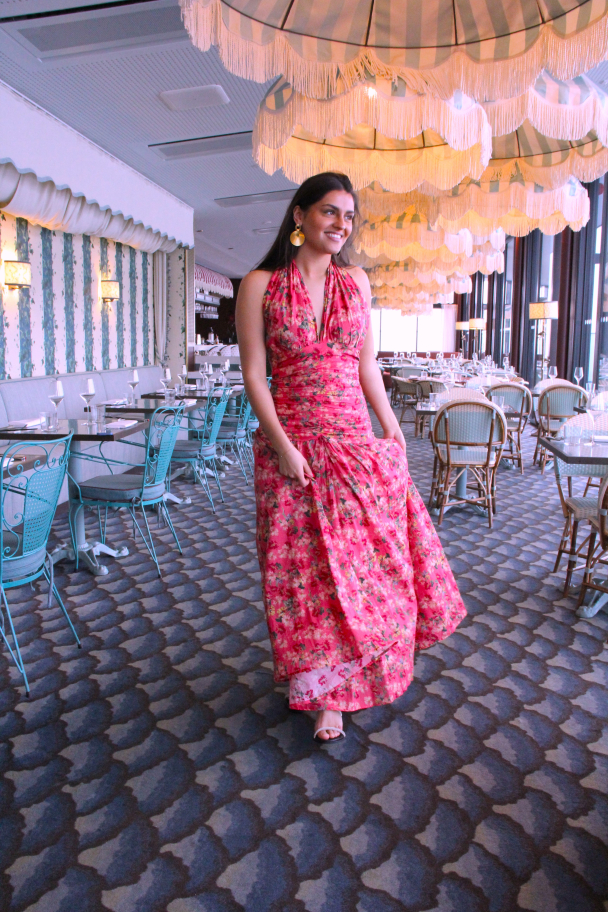 Cotton Party Halterneck Dress - Crush  - Image 5