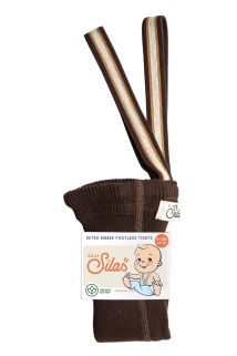Silly Silas | Footless Tights - Chocolate Brown Striped
