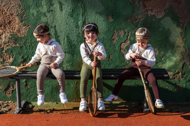 Footless Tights - Oyster Grey Striped - Image 4