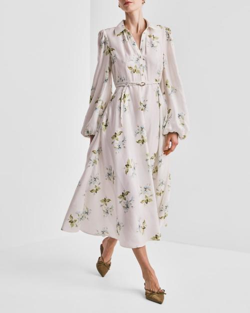 Viscose Shirt Dress - Tea Garden 