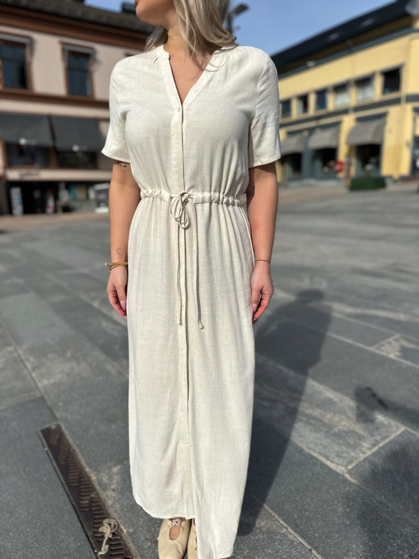 Viva-Damina Ankle Dress - Sandshell - Image 1