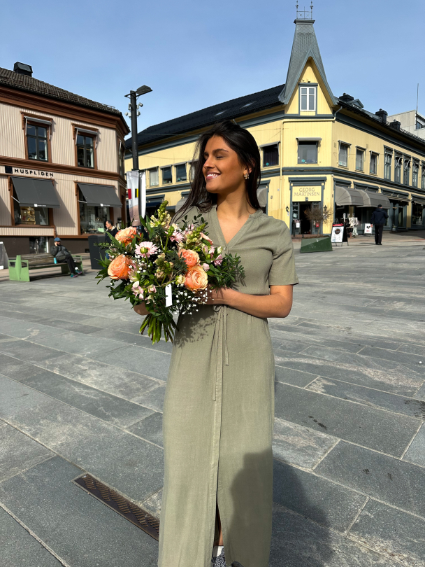 Viva-Damina Ankle Dress - Vetiver - Image 4