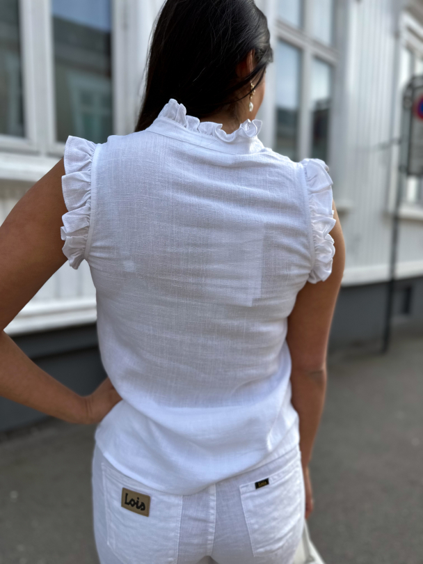 Viva Sun Ruffle Top - Snow White  - Image 2