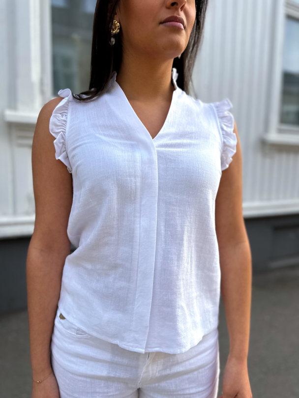 Viva Sun Ruffle Top - Snow White  - Image 1