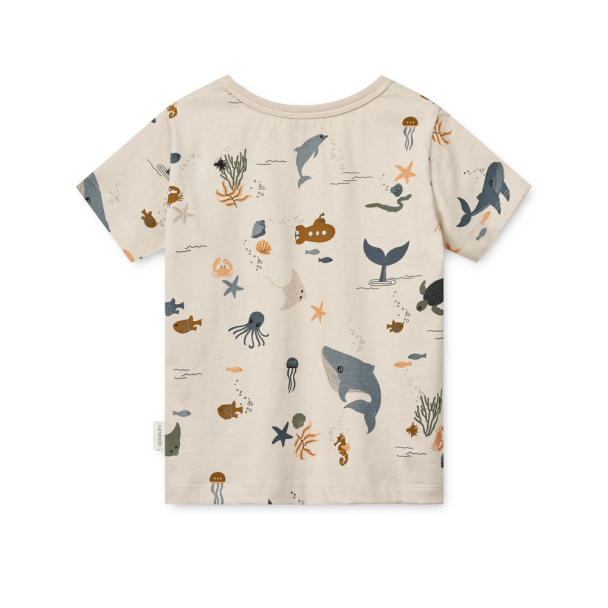 Liewood | Apia Printed T-shirt - Sea Creature/Sandy - Image 2