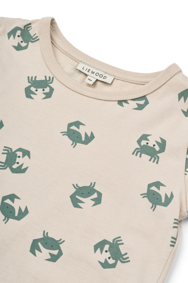 Liewood | Apia Printed T-shirt - Crab/Sandy - Image 4