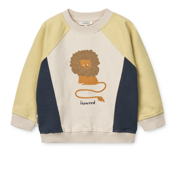 Liewood | Aude Placement Sweatshirt - Circus Lion/Sandy - Image 1