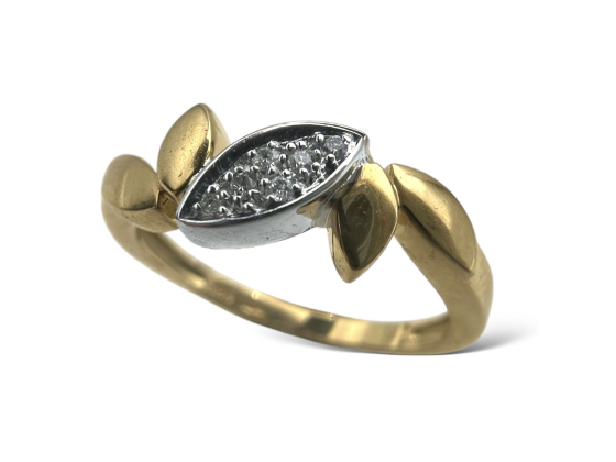 Klosterfoss Vintage - Gullring m. diamanter 585