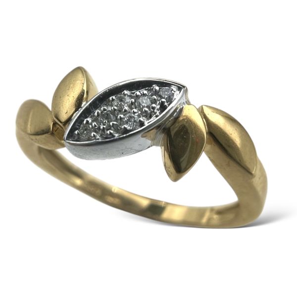 Klosterfoss Vintage - Gullring m. diamanter 585