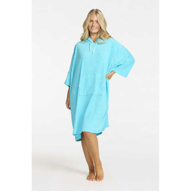 Lysekil Poncho, Aqua - Image 1