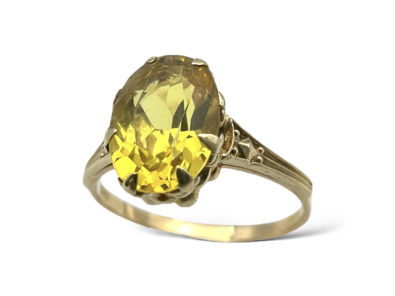 Klosterfoss Vintage - Gullring m. citrin 585