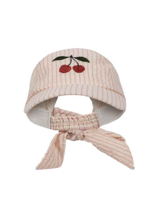Konges Sløjd | Ellie Bow Cap - Peony Stripe - Image 2