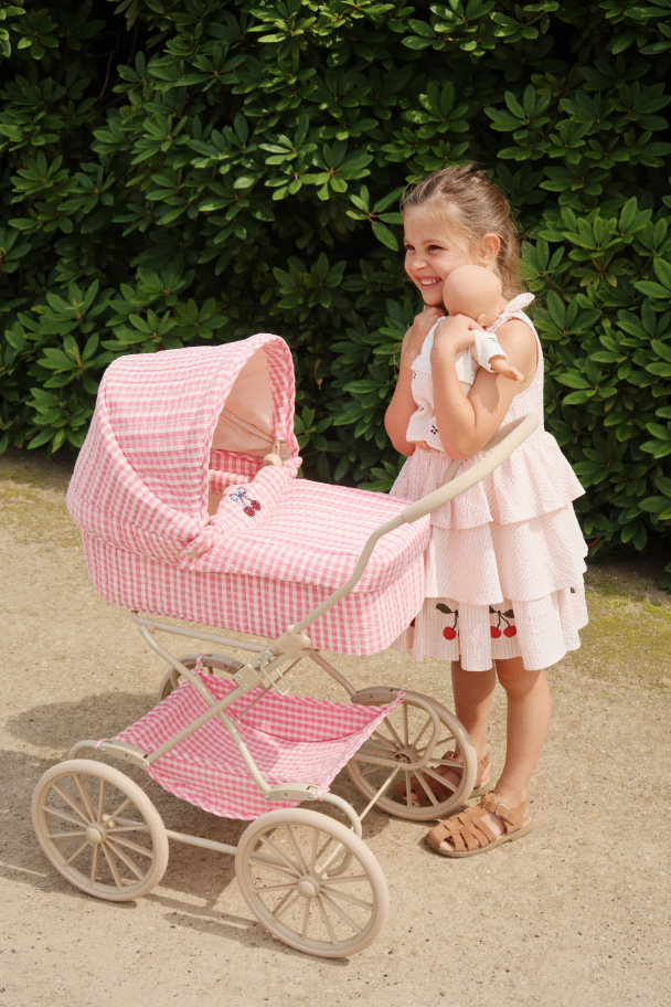 Cheeky Doll Pram - Bubblegum Check - Image 3