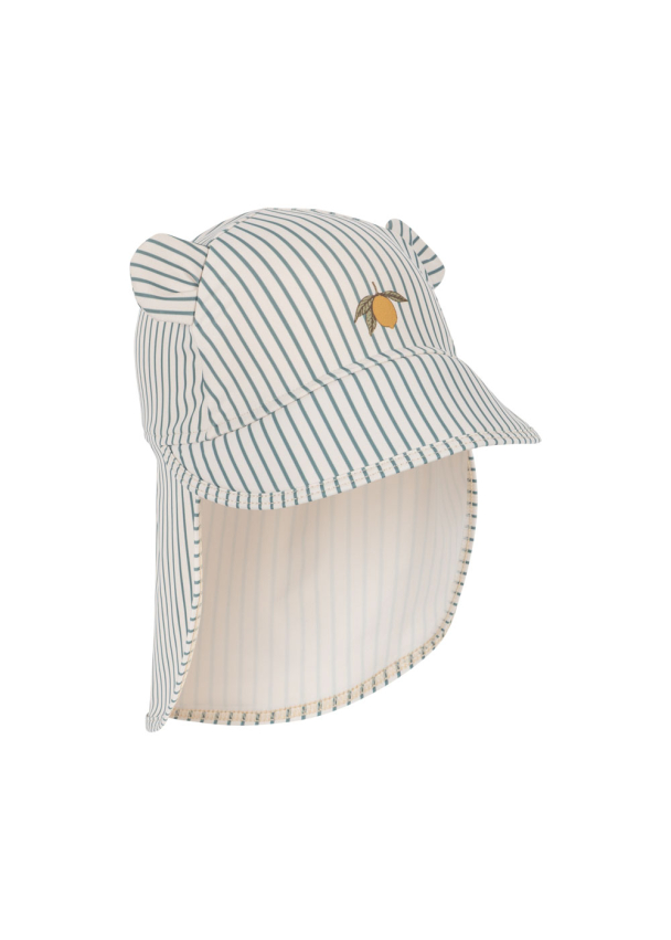 Konges Sløjd | Aster Bear Sun Hat - Tea Stripe - Image 1