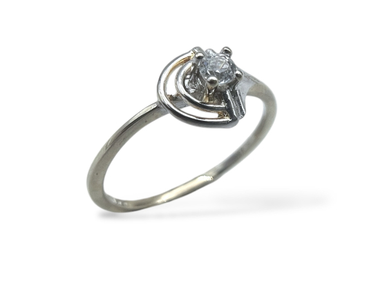Klosterfoss Vintage - Hvitt gulls ring 585