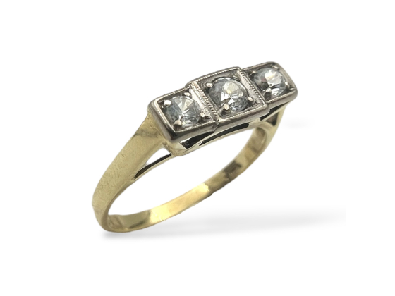 Klosterfoss Vintage - Gullring m. zirkoner 585
