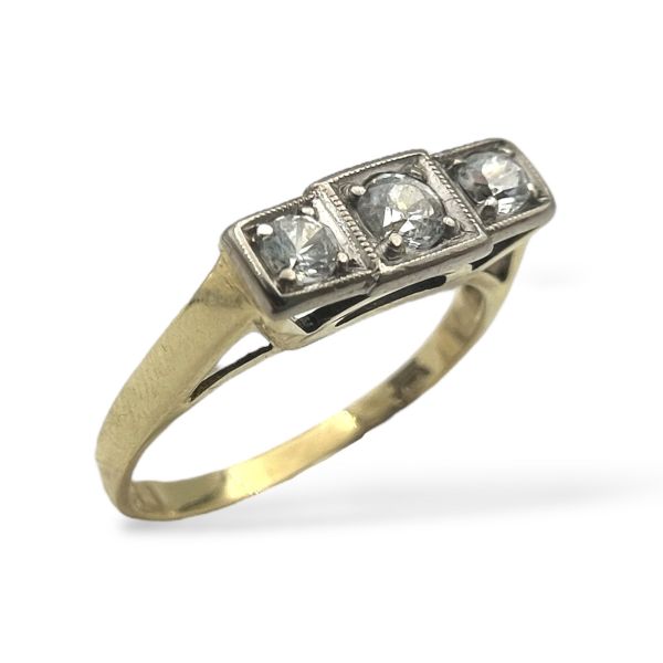 Klosterfoss Vintage - Gullring m. zirkoner 585