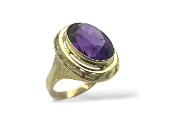 Klosterfoss Vintage - Gullring m. ametyst 585