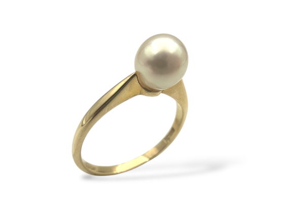 Klosterfoss Vintage - Gullring m. perle 