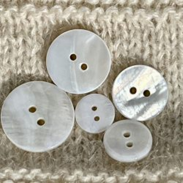 Solid perlemor - Hvit